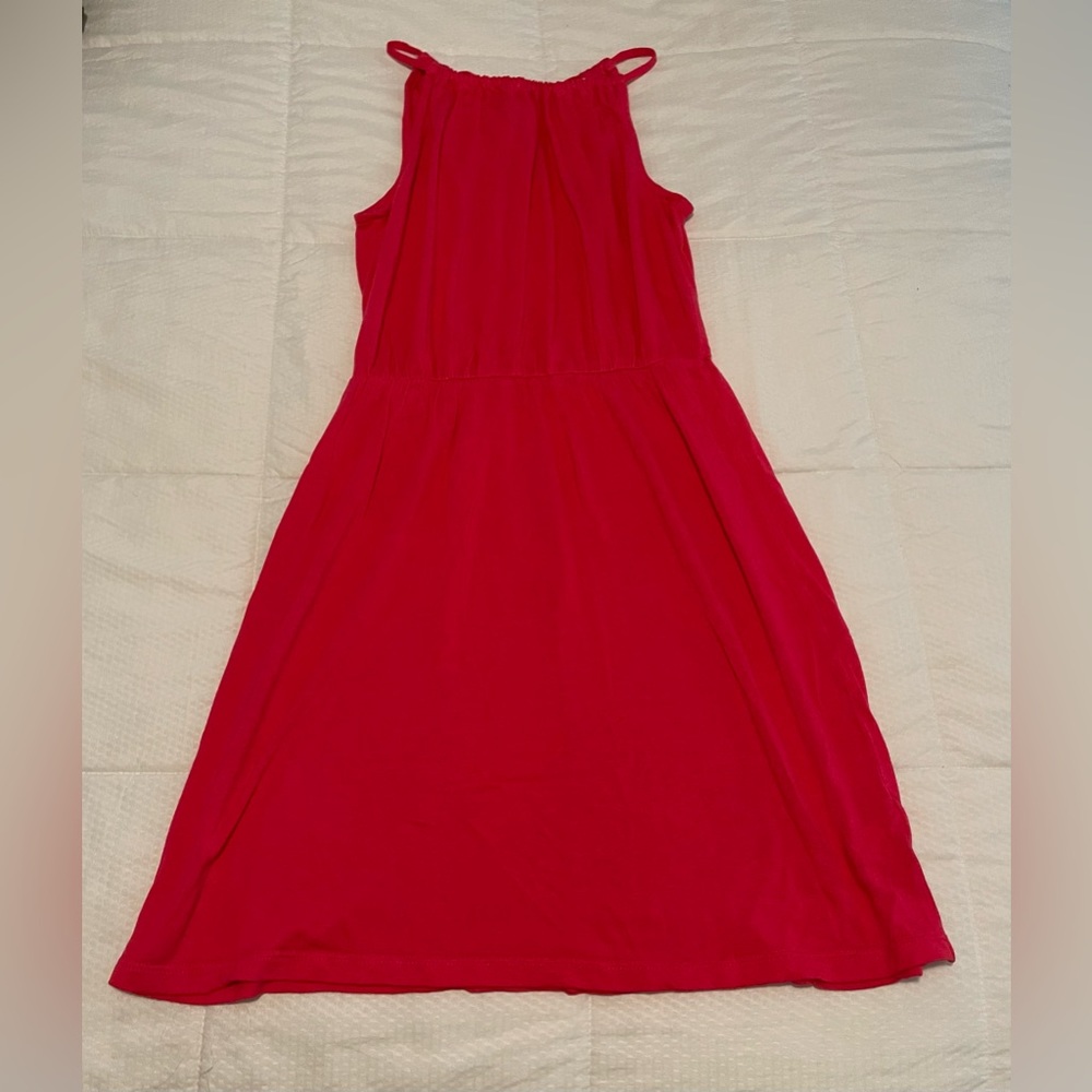 Hot pink Old Navy cinch tank dress